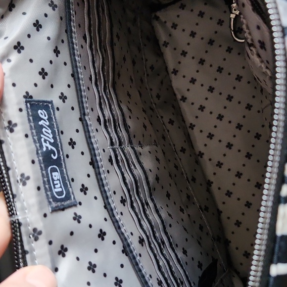 LUG Flare Striped Stylish Black, Gray, Tan Womans Crossbody Bag - Picture 8 of 14